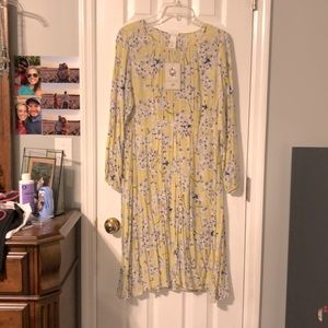 NWT - ANNA GLOVER x H&M - Yellow/White Floral Dress - US Size 12